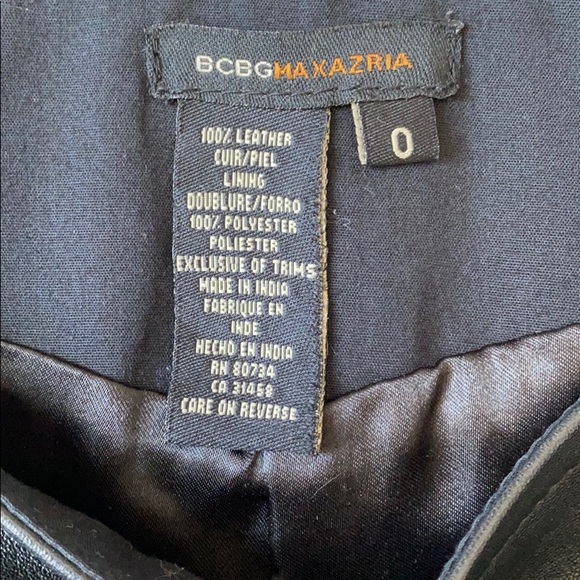 BCBG leather mini skirt - Picture 2 of 8